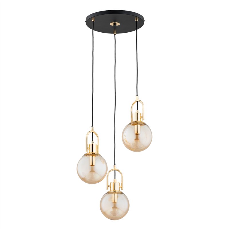 STORM CZARNA & ZŁOTA 3xE14 Alfa Lampa Wisząca STORM CZARNA & ZŁOTA 3xE14 Alfa Lampa Wisząca