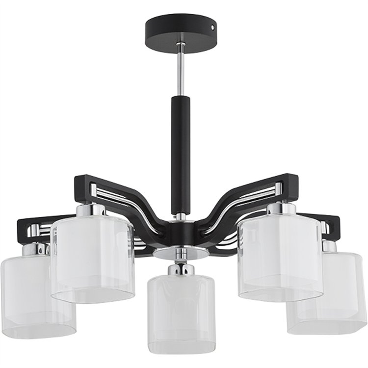 CONSUL DREWNIANA 5xE14 Alfa Lampa Sufitowa