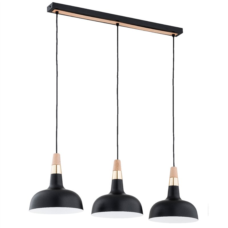 RODOS CZARNA & ZŁOTA 3xE27 Alfa Lampa Wisząca RODOS CZARNA & ZŁOTA 3xE27 Alfa Lampa Wisząca