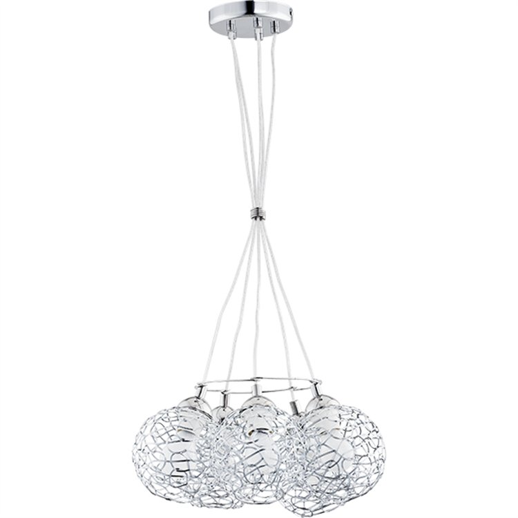 AMASO CHROM 5xE27 Alfa Lampa Wisząca