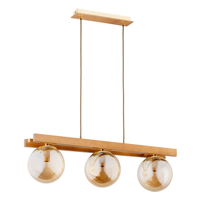 MEGI DREWNIANA 3xE14 Alfa Lampa Wisząca MEGI DREWNIANA 3xE14 Alfa Lampa Wisząca