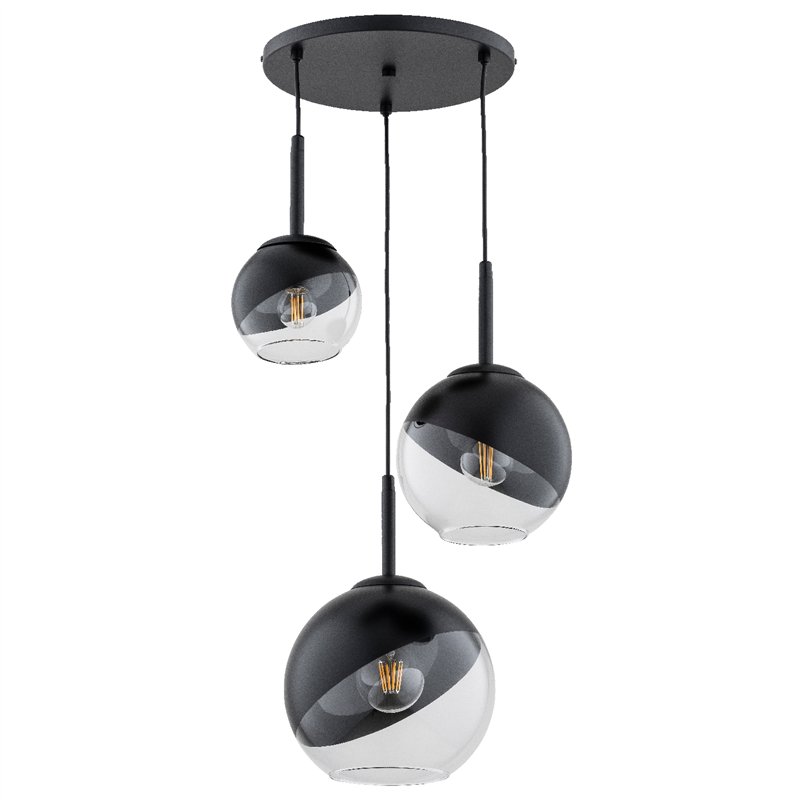 INVERO CZARNA 3xE27 Alfa Lampa Wisząca INVERO CZARNA 3xE27 Alfa Lampa Wisząca