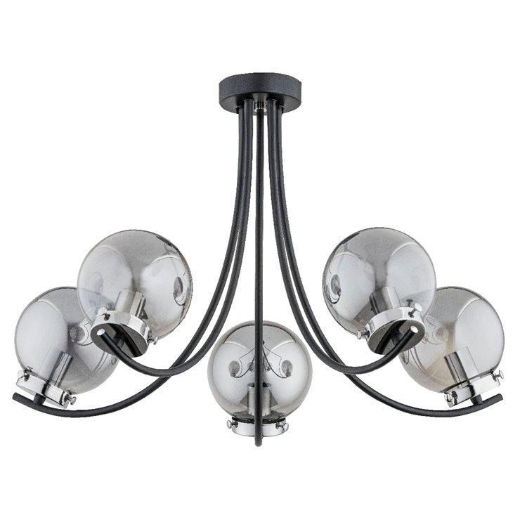 DORA CZARNA 5xE14 Alfa Lampa Sufitowa
