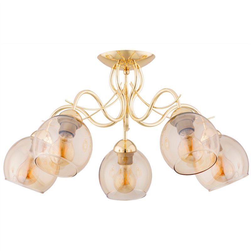 NARIA ZŁOTA 5xE27 Alfa Lampa Sufitowa NARIA ZŁOTA 5xE27 Alfa Lampa Sufitowa