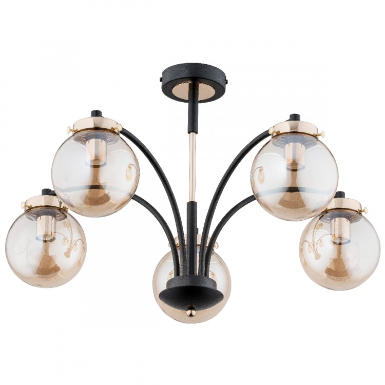 VIOLA CZARNO-ZŁOTA 5xE14 Alfa Lampa Sufitowa 25545