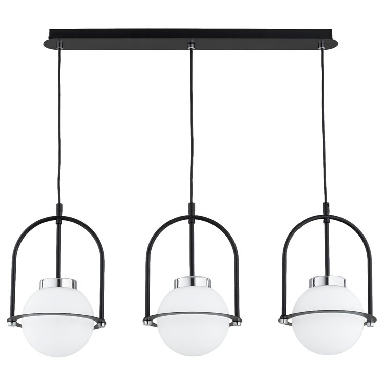 LERIA PICCOLO CZARNA & CHROM 3xE14 Alfa Lampa Wisząca
