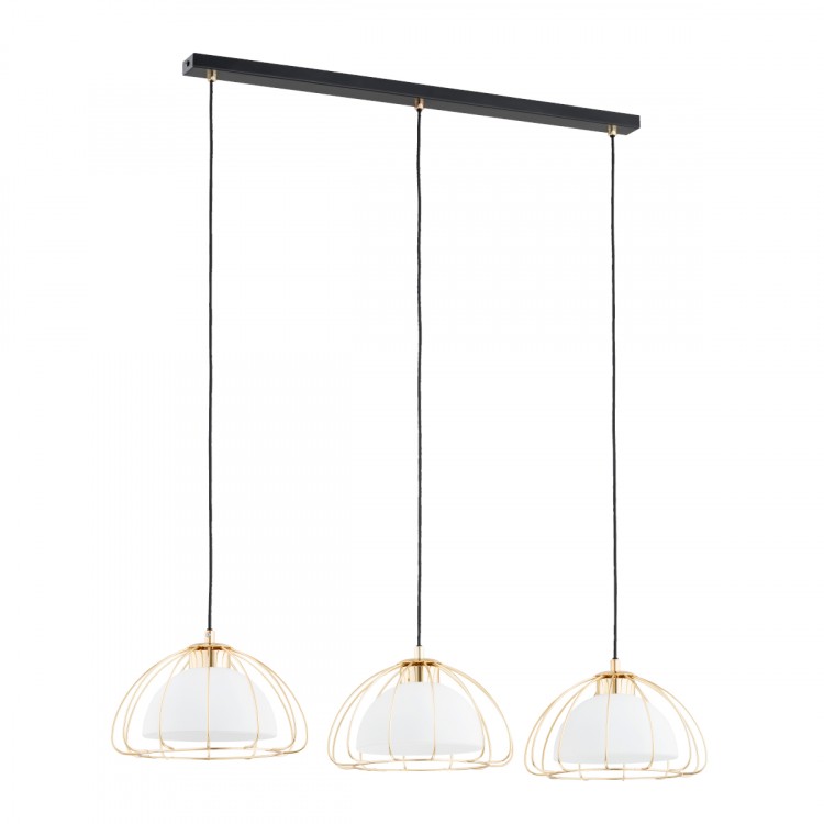 NERSY CZARNA & ZŁOTA 3xE27 Alfa Lampa Wisząca 62431
