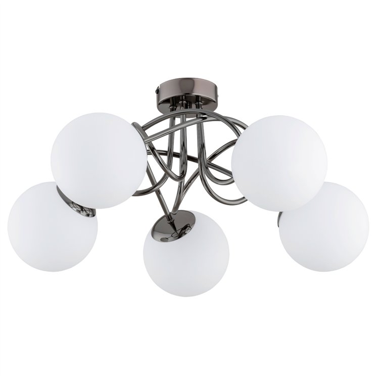 BANKO CZARNY CHROM 5xE14 Alfa Lampa Sufitowa