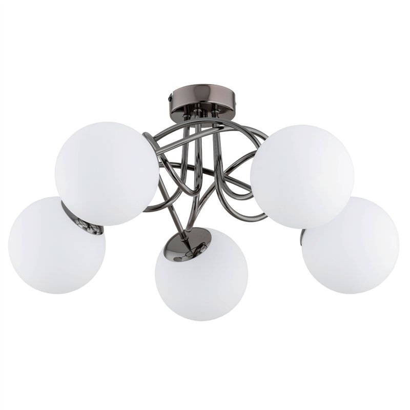 BANKO CZARNY CHROM 5xE14 Alfa Lampa Sufitowa BANKO CZARNY CHROM 5xE14 Alfa Lampa Sufitowa