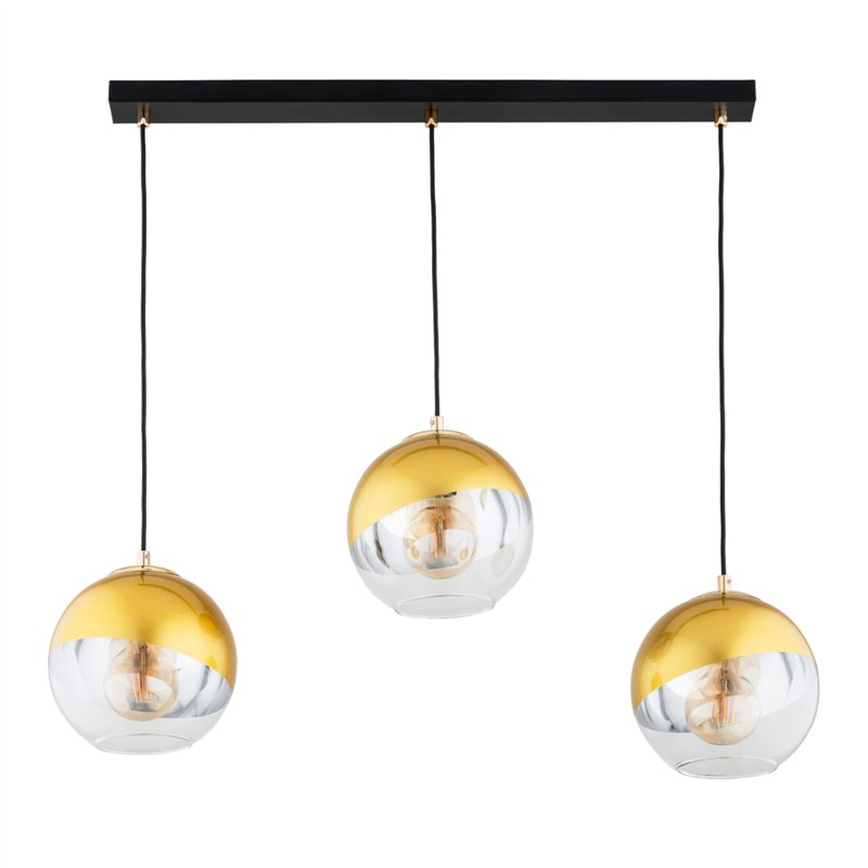 VERONA CZARNA & ZŁOTA 3xE27 Alfa Lampa Wisząca VERONA CZARNA & ZŁOTA 3xE27 Alfa Lampa Wisząca