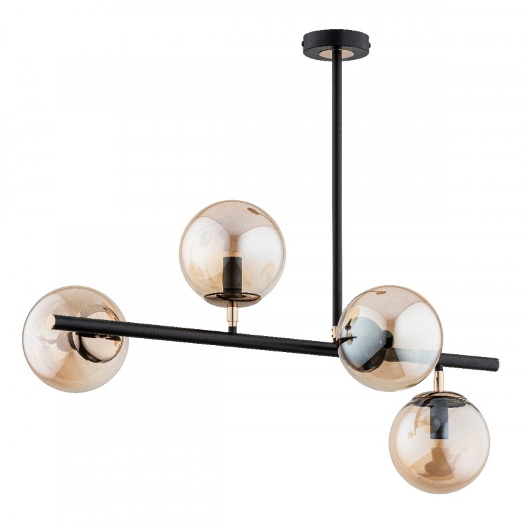 LURO CZARNA 4xE14 Alfa Lampa Sufitowa 63031