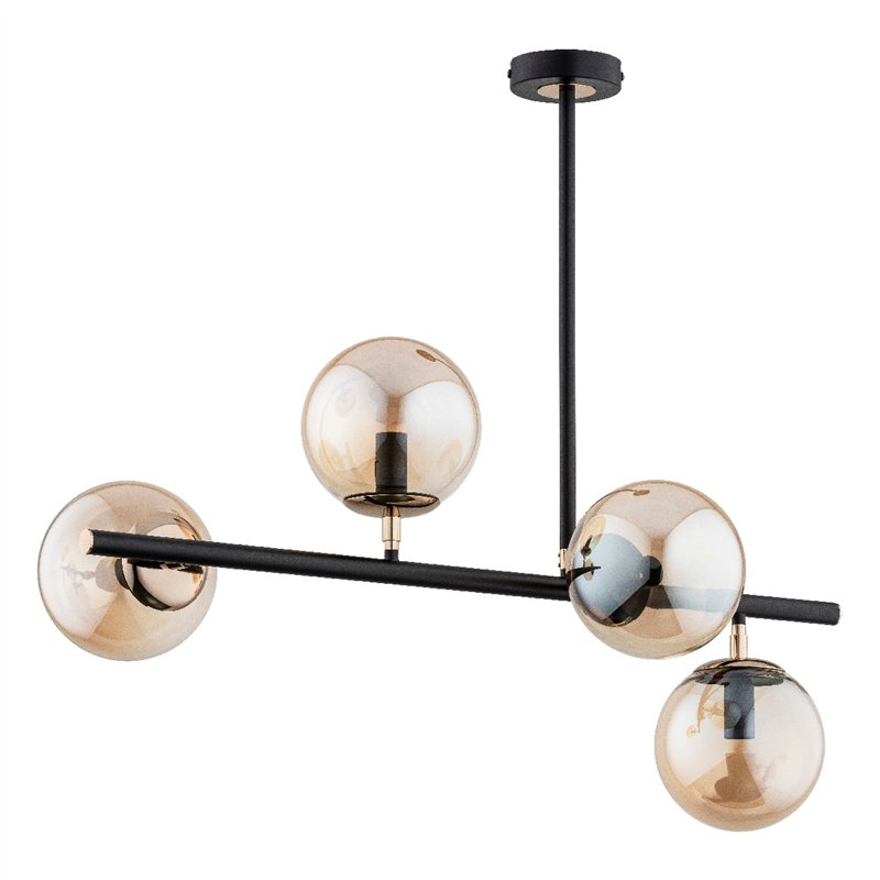 LURO CZARNA 4xE14 Alfa Lampa Sufitowa LURO CZARNA 4xE14 Alfa Lampa Sufitowa