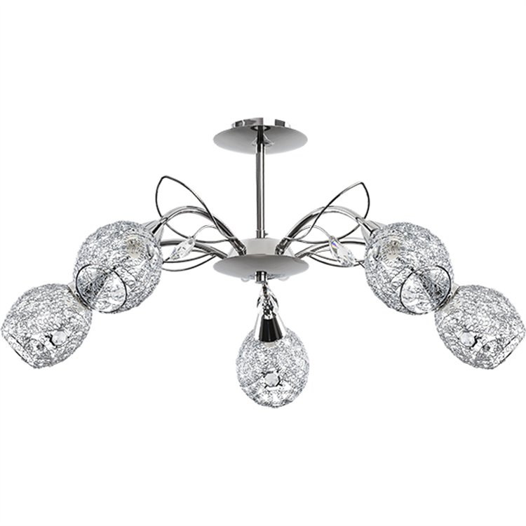 MARLENA CHROM 5xE14 Alfa Lampa Sufitowa