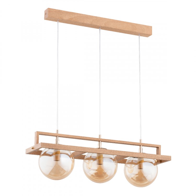 FRIF DREWNIANA 3xE14 Alfa Lampa Wisząca 63053