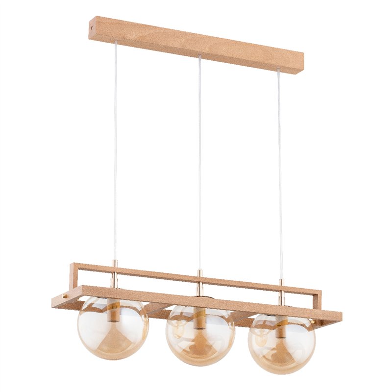 FRIF DREWNIANA 3xE14 Alfa Lampa Wisząca FRIF DREWNIANA 3xE14 Alfa Lampa Wisząca