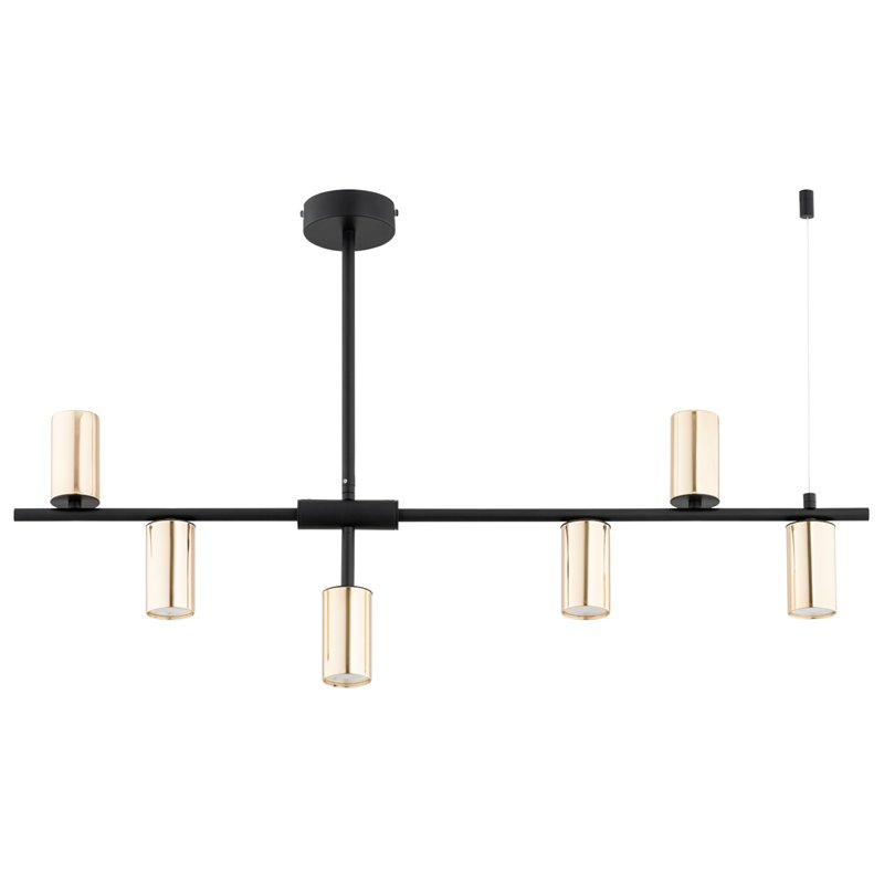 SAUR CZARNA & ZŁOTA 6xGU10 Alfa Lampa Sufitowa SAUR CZARNA & ZŁOTA 6xGU10 Alfa Lampa Sufitowa