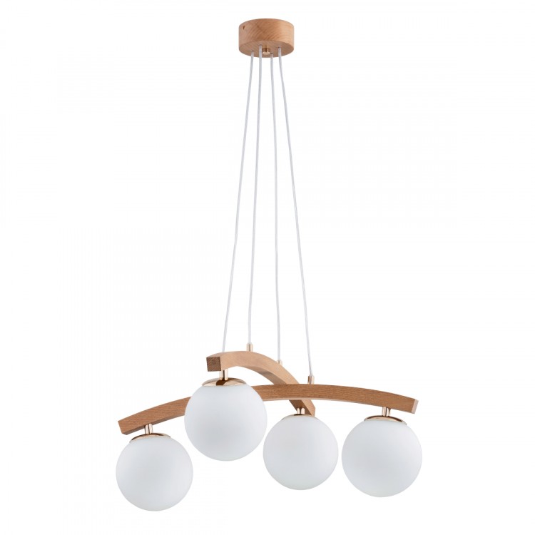 MIKSER DREWNIANA 4xE14 Alfa Lampa Wisząca 63154