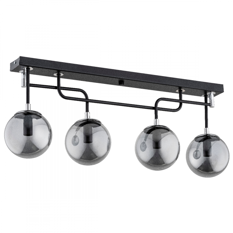 GATUS CZARNA 4xE14 Alfa Lampa Sufitowa 63027