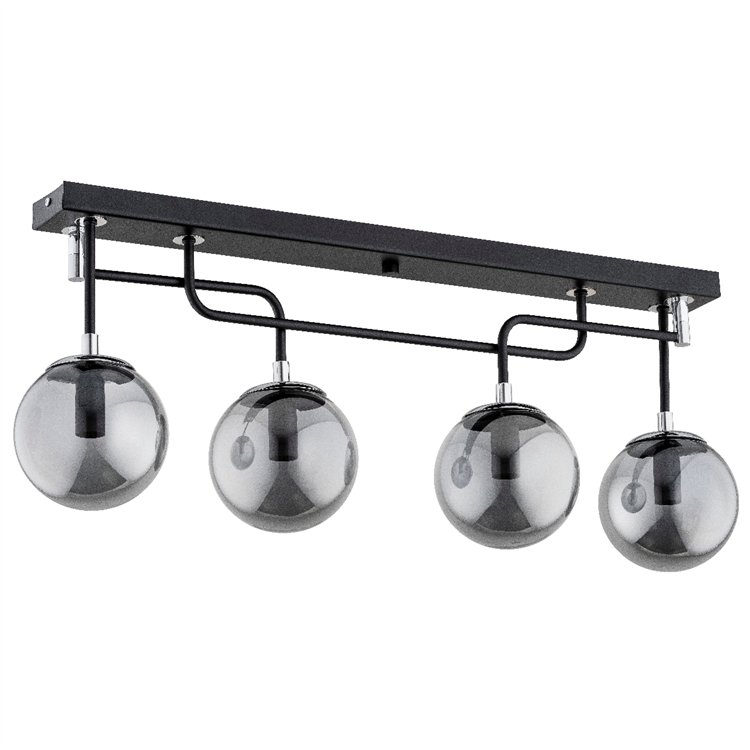 GATUS CZARNA 4xE14 Alfa Lampa Sufitowa