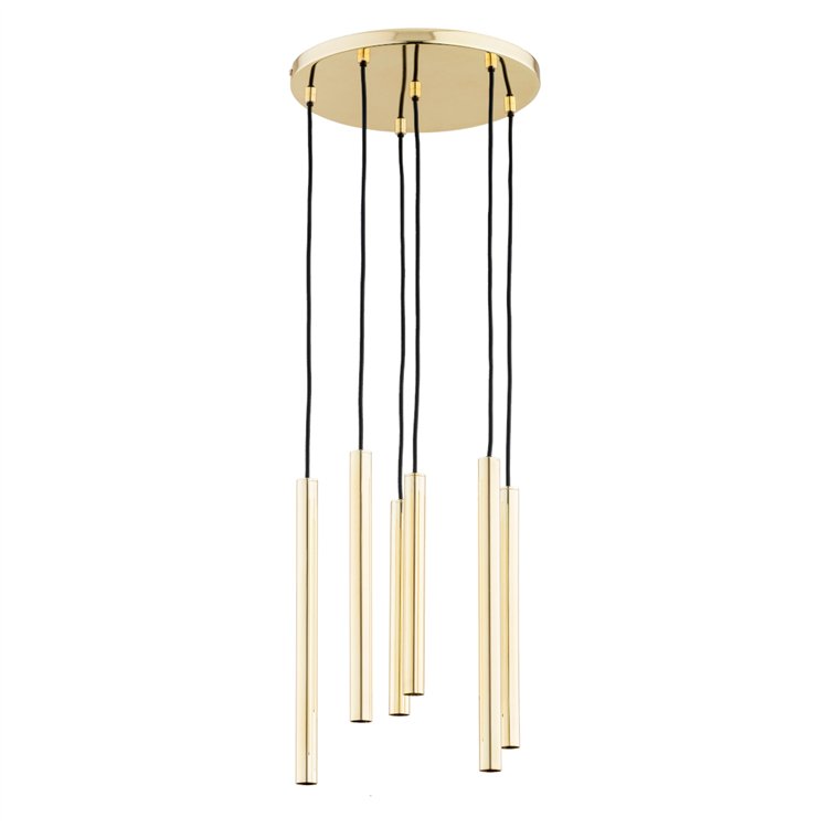 COLLET ZŁOTA 6xG9 LED Alfa Lampa Wisząca