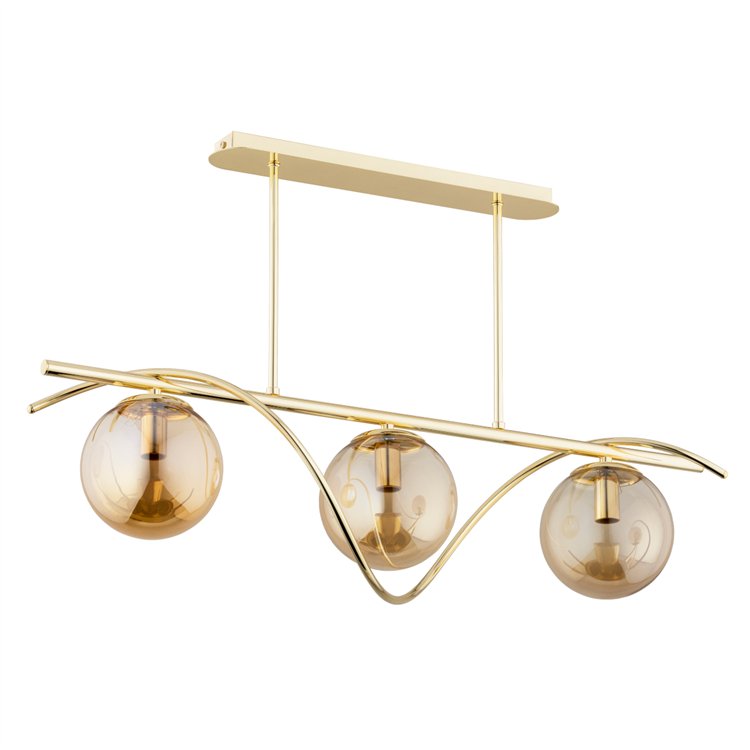VARNA ZŁOTA 3xE14 Alfa Lampa Sufitowa