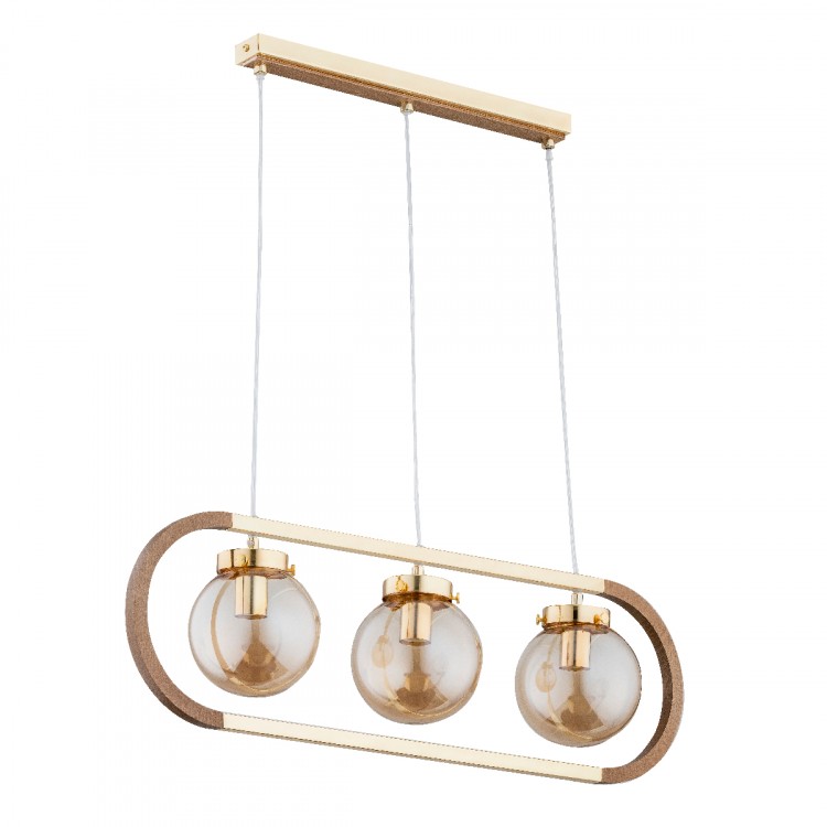 RINO DREWNIANA 3xE14 Alfa Lampa Wisząca 62147