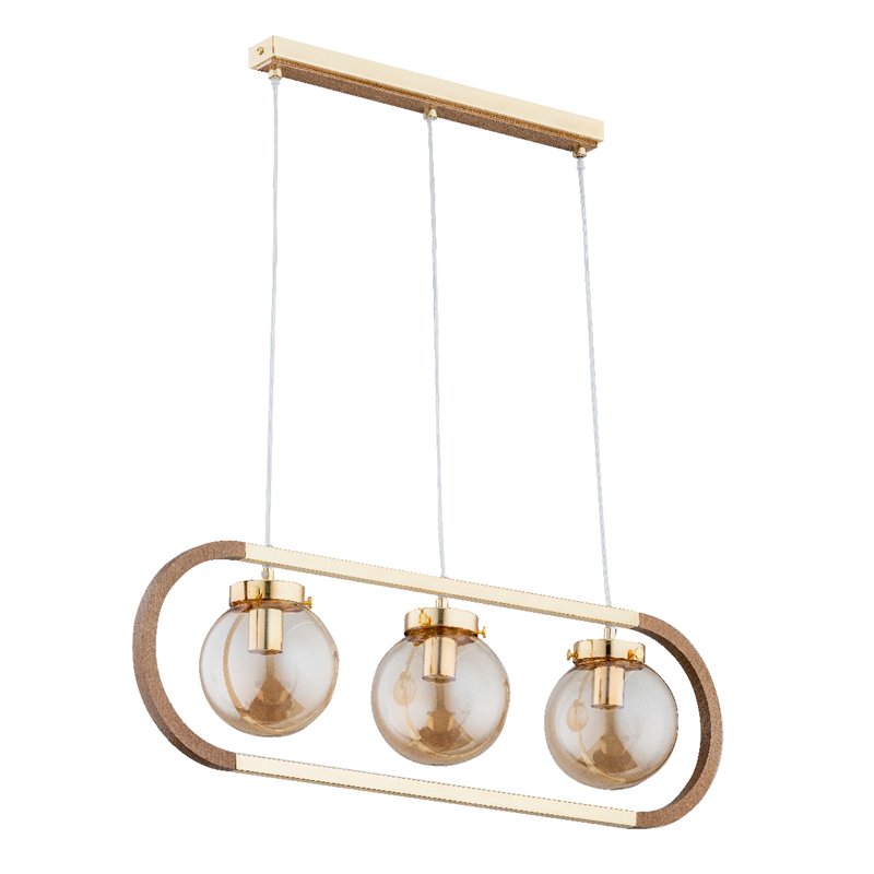 RINO DREWNIANA 3xE14 Alfa Lampa Wisząca RINO DREWNIANA 3xE14 Alfa Lampa Wisząca