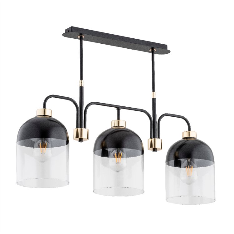 BOVERY CZARNA 3xE27 Alfa Lampa Sufitowa