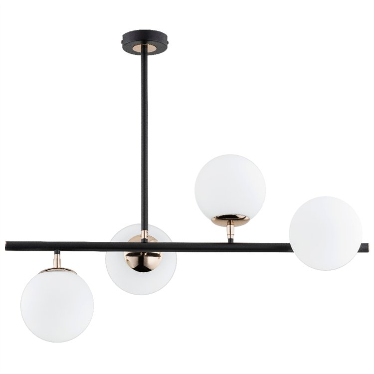 LURO CZARNA 4xE14 Alfa Lampa Sufitowa