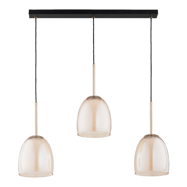 ROVENA ZŁOTA & CZARNA 3xE27 Alfa Lampa Wisząca