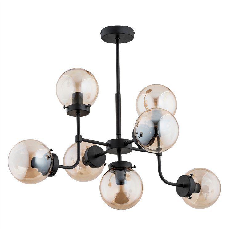 TRANSFORMERS CZARNA 7xE14 Alfa Lampa Sufitowa
