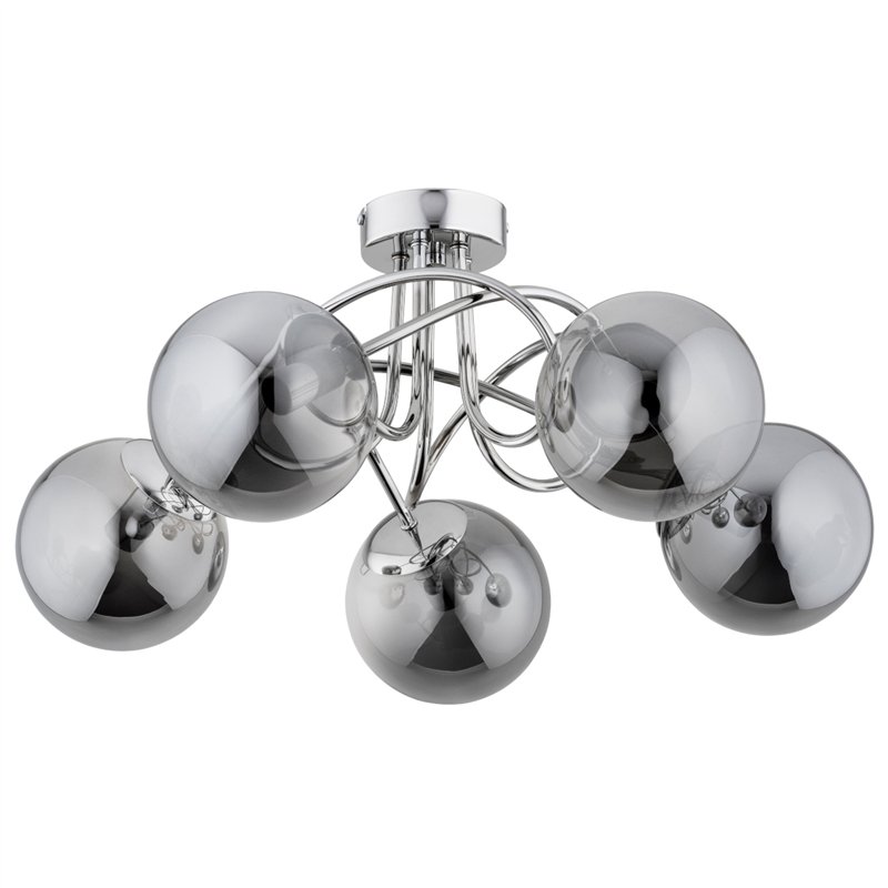 BANKO CHROM 5xE14 Alfa Lampa Sufitowa BANKO CHROM 5xE14 Alfa Lampa Sufitowa