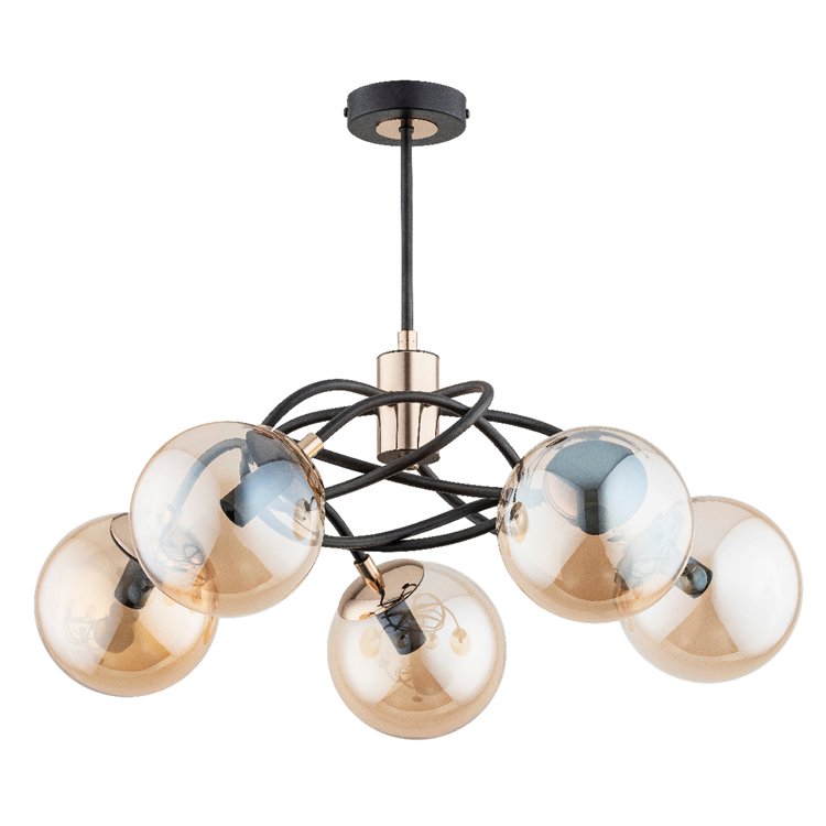 DOXA ZŁOTA 5xE14 Alfa Lampa Sufitowa