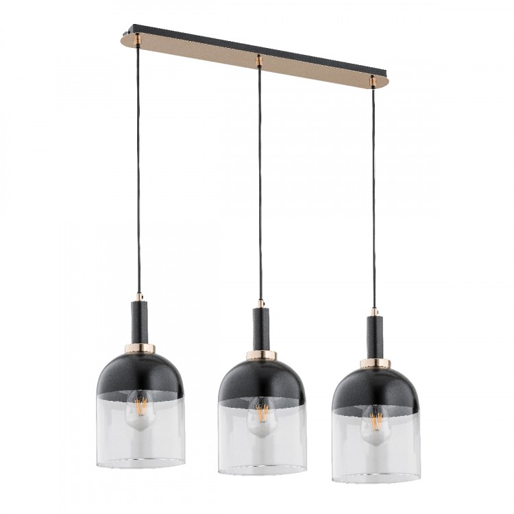 VENTO CZARNA 3xE27 Alfa Lampa Wisząca 62188