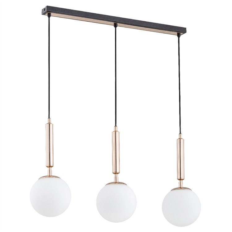 VOLDA PICOLO CZARNO-ZŁOTA 3xE14 Alfa Lampa Wisząca