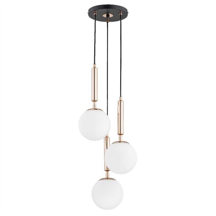 VOLDA PICOLO CZARNO-ZŁOTA 3xE14 Alfa Lampa Wisząca