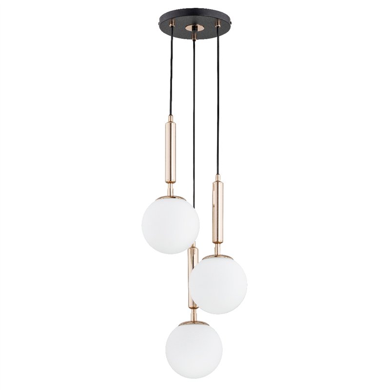 VOLDA PICOLO CZARNO-ZŁOTA 3xE14 Alfa Lampa Wisząca VOLDA PICOLO CZARNO-ZŁOTA 3xE14 Alfa Lampa Wisząca