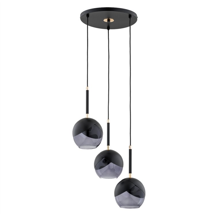 MILTONA BLACK SILVER OP. OŚW. 3 PŁ Alfa Lampa Wisząca