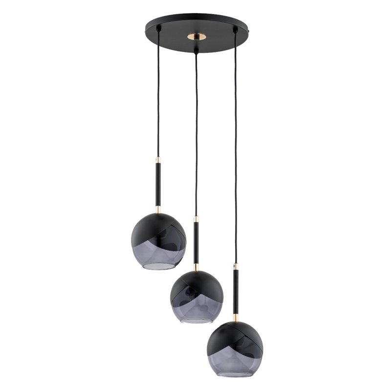 MILTONA BLACK SILVER OP. OŚW. 3 PŁ Alfa Lampa Wisząca MILTONA BLACK SILVER OP. OŚW. 3 PŁ Alfa Lampa Wisząca