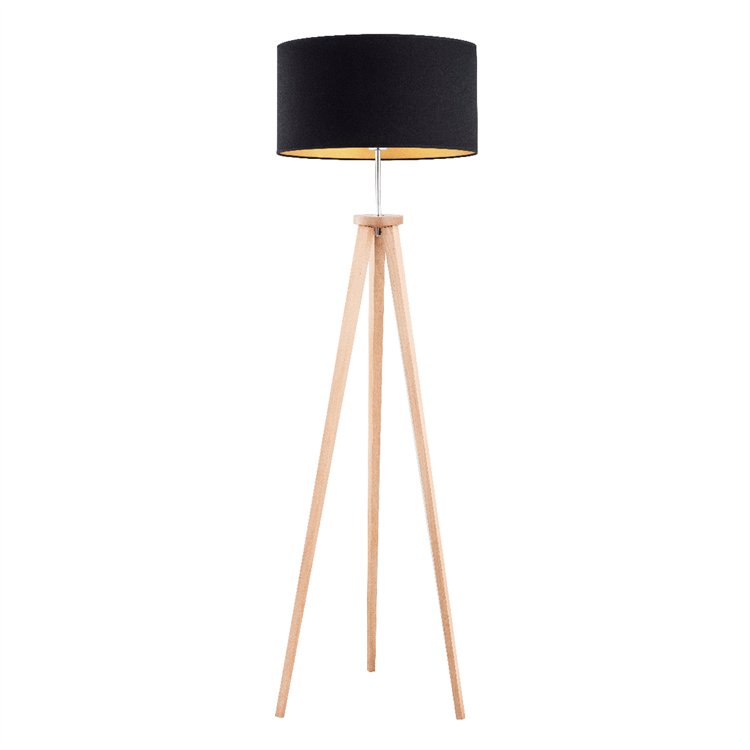 GOLDI DREWNIANA 1xE27 Alfa Lampa Stojąca