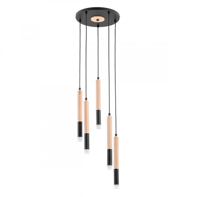 RODEO DREWNIANA 5xG9 Alfa Lampa Wisząca 63222