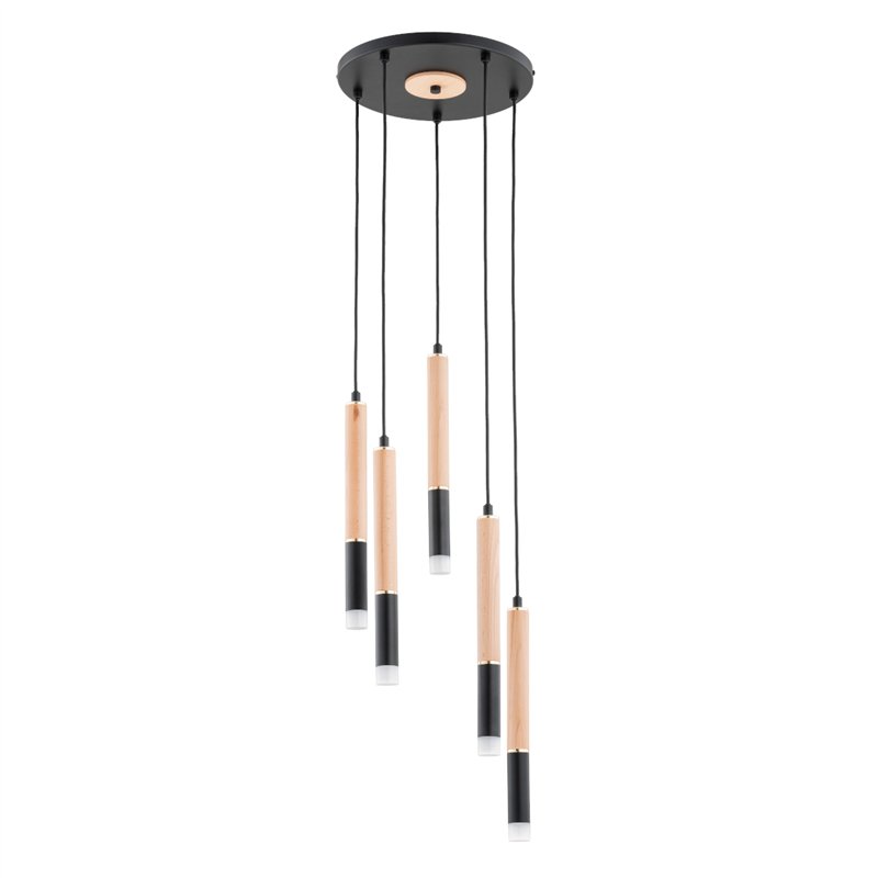 RODEO DREWNIANA 5xG9 Alfa Lampa Wisząca RODEO DREWNIANA 5xG9 Alfa Lampa Wisząca