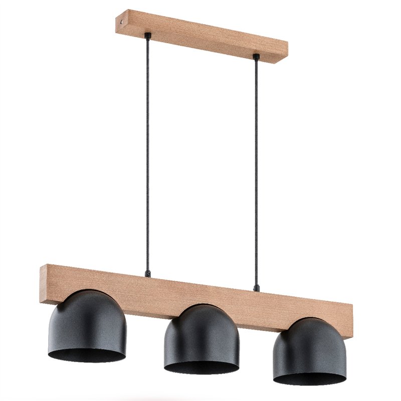 GROS DREWNIANA 3xE27 Alfa Lampa Wisząca GROS DREWNIANA 3xE27 Alfa Lampa Wisząca