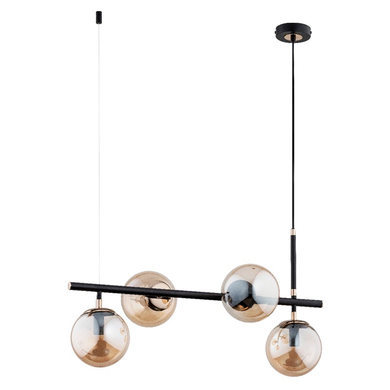 FIORE CZARNA 4xE14 Alfa Lampa Wisząca FIORE CZARNA 4xE14 Alfa Lampa Wisząca