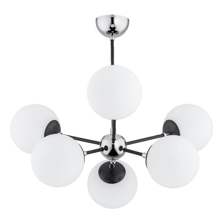 SANDY CHROM 6xE14 Alfa Lampa Sufitowa