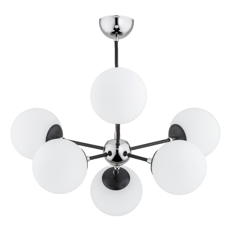 SANDY CHROM 6xE14 Alfa Lampa Sufitowa SANDY CHROM 6xE14 Alfa Lampa Sufitowa