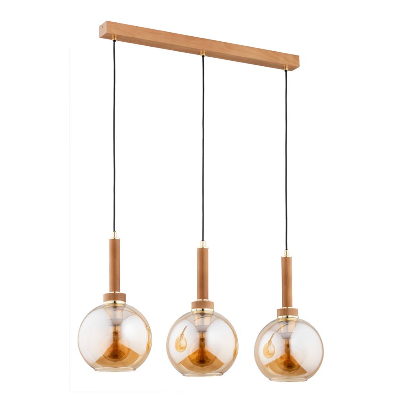 BALERINA DREWNIANA 3xE27 Alfa Lampa Wisząca BALERINA DREWNIANA 3xE27 Alfa Lampa Wisząca