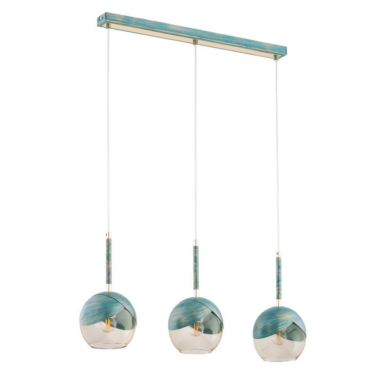 PRADA MIĘTOWA 3xE27 Alfa Lampa Wisząca