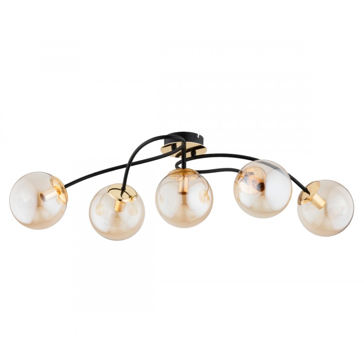 GILIAN ZŁOTA & CZARNA 5xE14 Alfa Lampa Sufitowa 63243