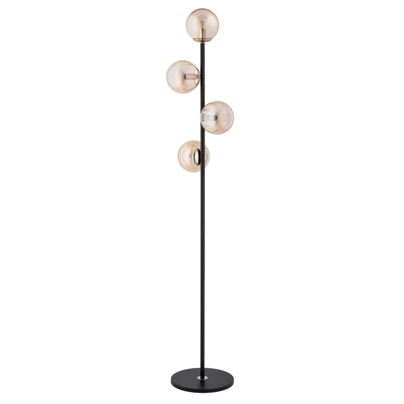 MALAGA CZARNA & ZŁOTA 4xE14 Alfa Lampa Stojąca MALAGA CZARNA & ZŁOTA 4xE14 Alfa Lampa Stojąca